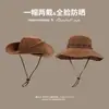 Sombrero de Sol de Viaje Estilo Retro Americano Occidental para Hombres, Sombrero de Pescador con Protección Solar, Sombrero de Vaquero Occidental para Mujeres, Sombrero de Invierno para Senderismo al Aire Libre