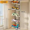 Estante de Almacenamiento de Coches de Juguete de Piso a Techo Sala de Estar de Pie Multicapa Patineta para Niños Coche Autoequilibrado Estante de Almacenamiento