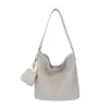 Nova bolsa feminina popular e moderna para o outono 2026, bolsa transversal, bolsa de ombro tipo balde, vintage, grande capacidade, fashion
