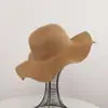Sombrero de paja liso para sombrero de paja grande hecho a mano para bricolaje, base de sombrero de sol semiacabada, se puede decorar libremente con bordes ondulados