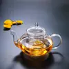 Bule de Chá de Flor de Vidro Borossilicato Alto para Uso Doméstico, Espessado e Resistente ao Calor, Embalagem Segura, Rotulagem Transfronteiriça, Dropshipping de Peça Única