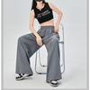 Pantalones de Verano de Seda de Hielo de Pierna Ancha para Mujer, Nuevos Alargados Delgados de Cintura Alta con Caída, Estilo Perezoso Plisados de Algodón y Lino, Pantalones Yamamoto para Mujer