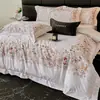 Novo modelo 2026 conjunto de quatro peças em algodão puro, tamanho grande, cerâmica escovada, confortável ao toque, roupa de cama para casa da Nantong Home Textiles