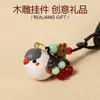 Nuevo Llavero Colgante Pájaro Tallado en Madera Hecho a Mano Lindo Gorrión Decoración para Colgar en Mochila Regalo de Graduación para Estudiantes