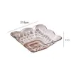 Venta directa de fábrica de nuevas bandejas transparentes de plástico para frutas, platos para frutas, bandejas para frutas secas, bandejas para dulces y bocadillos, bandejas de almacenamiento para sala de estar en stock