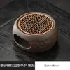 Estufa Calentadora de Té, Estufa para Preparar Té con Vela, Base para Ollas y Teteras, Juego Completo de Estufa Calefactora, Estufa Aislante, Cafetera para Tostar Té con Llama Abierta Naranja