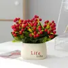 Decoración de Flores Artificiales Arreglo de Flores de Girasol Pequeño Macetero Plástico Ramo Decoración de Sala de Estar Mesa de Comedor Decoración de Planta Verde