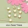 Contas banhadas a ouro 18K, contas espaçadoras, peças planas, material de contas soltas, brincos DIY, colar, acessórios de joalheria semiacabados