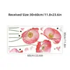 Adesivos de Parede Autoadesivos Elegantes de Flores e Borboletas Estilo Menina Rosa para Quarto, Dormitório, Cabeceira Decorativo BR0711E