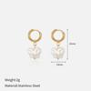 Pendientes Redondos con Colgante de Corazón Irregular Nuevo Europeo y Americano ins Personalidad Diseño Simple Acero Inoxidable Chapado en Oro