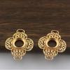 Accesorios de Estilo Antiguo Bronce Fundido Hueco Engaste para Piedras Preciosas Conectores Colgante Pasador de Pelo Materiales para Accesorios de Cabello 25*32mm Estilo Retro