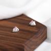 Nuevos aretes de conejo blanco pequeño de gota de pegamento cepillado mate para mujer, moda, lindos, lindos, lindos, aretes simples de conejo, aretes al por mayor