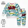 Sudadera de Otoño Nueva de Cuello Redondo Transfronteriza Material Ropa para Bebés y Niños Traje de Dos Piezas Traje Deportivo Casual [Mayoreo]