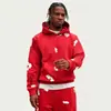 Sudadera de moda europea y americana transfronteriza con estampado de anillo de espuma y diseño de flor de kapok, conjunto de sudadera con capucha casual de rizo ligeramente cepillado