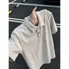 Camisa polo de manga corta estilo americano para hombre, nuevo modelo 2026, versión coreana, moderna, corte holgado, versátil, top de media manga, ropa para hombre