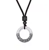 Colgante de hebilla de seguridad Xiangyun retro para hombre, aro de oro, anillo macizo, collar para hombre de estilo étnico de moda