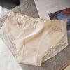 Ropa interior de algodón acrílico para otoño e invierno, cintura cálida para mujer, 7A, seda de morera, entrepierna antibacteriana, costura de malla sin costuras, lazo, triángulo