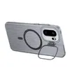 Aplicable para funda de teléfono OnePlus ACE 6, lateral corrugado antideslizante, soporte magnético para lente esmerilado, funda dura anti-caídas de cobertura total 1+15