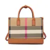 Bolsa de Hombro para Mujer al por Mayor Moda Cuadros Bolso para el Trabajo Simple Bolso de Mano de Alta Gama Gran Capacidad Práctico Bolsa Grande de Comercio Exterior