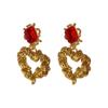 Brincos de Pérola Antiga Média Agulha de Prata Estilo Corte Retro Ponto de Orelha de Alta Qualidade Personalidade Luxo Leve Elegante Brincos Elegantes Atacado