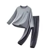 Pijama Adolescente, Conjunto de Roupa de Casa Infantil 100% Algodão, Roupas de Ar Condicionado para Meninos Primavera e Verão, Camisetas de Base Femininas para Estudantes