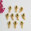 Hebilla colgante con forma de semilla de melón de diamante y circonita microincrustada envuelta en oro de 18 quilates, hebilla con clip de jade, accesorios de joyería para bricolaje, hebilla con clip de jade