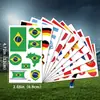 Suministro Transfronterizo de Pegatinas de Tatuaje Facial de Banderas del Mundo, Tatuajes Temporales para Animación de Equipos Deportivos del Mundial