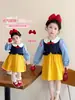 Vestido de Niña Primavera y Otoño 2026 Nuevo Elegante Vestido Infantil de Blancanieves para Niñas Bebé Vestido de Princesa de Otoño