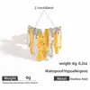Anillo Geométrico de Hoja y Flor de Acero Inoxidable Myya Combinación de Colores Dorado y Plateado Diseño de Nicho Europeo y Americano Venta al por Mayor en Stock Accesorios para Mujer