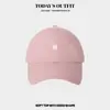 2025 Nuevo Gorra Rosa Dulce Rosa de Primavera y Verano para Mujer Aumentada Profundización Todo Fósforo Letra Suave Gorra de Béisbol para Hombre