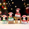 Sombrero de Navidad Nuevo Transfronterizo Hombre Mayor Bola de Cristal Bola de Agua Luminosa Colorida Adorno Mini Lámpara de Ambiente Adorno