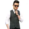 Otoño 2026 Nuevo Amazon Talla Europea Moda Masculina Ajuste Delgado Chaleco de Raya Doble Botonadura Chaqueta de Traje