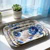Platos Decorativos Impresos Populares con Diseños Creativos y Exquisitos para Picnics al Aire Libre, Reuniones en Casa y Platones de Frutas