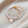 Pulsera de Camelia de Perla de Alta Calidad 2024 Nuevo Llegado de Verano Joyería de Pulsera de Lujo de Entrada de Nicho Accesorios Yiwu