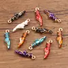 6X23mm Europeu e Americano Transfronteiriço Personalizado Liga de Metal Pintado à Mão Acessórios de Joia Óleo Pingente de Sapatilha de Ballet Feminina
