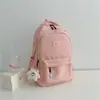 Mochila estilo ins de chica japonesa, mochila escolar versión coreana para estudiante de secundaria, bolso de mano de nailon de color sólido de gran capacidad de moda
