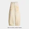 Otoño Nuevo Retro Americano Pintado a Mano Graffiti Cimitarras Jeans para Hombre Holgados de Pierna Recta Tendencia Marca Diseño Pantalones