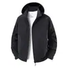 Chamarra con Capucha Forrada de Polar Otoño e Invierno, Abrigo de Trabajo Transpirable 100% Nylon, Top Casual de Algodón Grueso Cálido Estilo Montaña