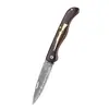 Navaja de Bolsillo Plegable Damascus Transfronteriza, Navaja Plegable para Exteriores, Cuchillo de Fruta para el Hogar, Navaja de Camping, Navaja Portátil para Barbacoa