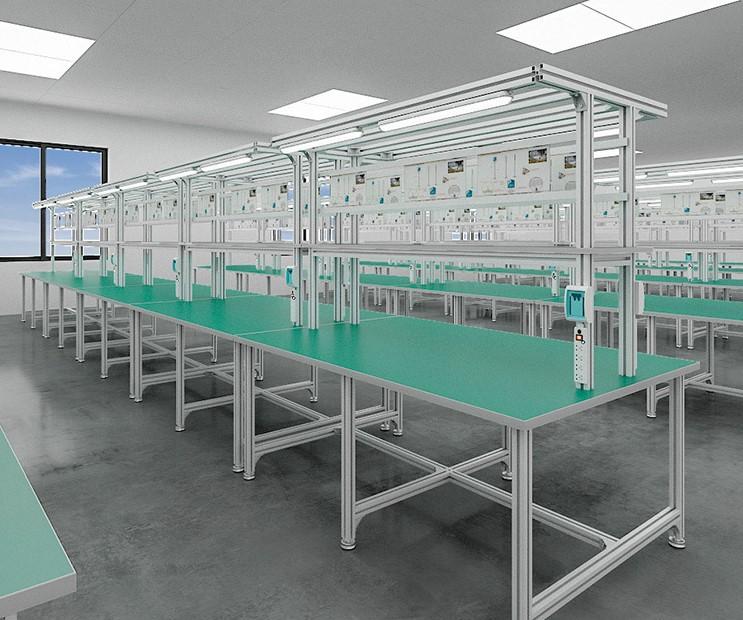 铝合金流水线工作台展示