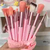 Conjunto de 13 Pincéis de Maquiagem, Pincel para Pó Solto, Pincel para Blush, Pincel para Sombra, Portátil Acessível com Cerdas Macias Pincel de Maquiagem de Viagem para Iniciantes