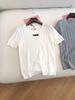 Camiseta de Manga Corta de Punto con Parches de Mezcla de Lana de Alta Calidad Estilo Europeo de Gama Alta para Mujer m Marca