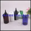Garrafa de 250ml com Tampa Pontiaguda, Garrafa para Tinta Colorida, Frasco para Remédio Líquido, Frasco Squeeze com Bico Pontiagudo e Ombro Plano, Frasco Conta-gotas, Frasco de Loção com Tampa Pontiaguda