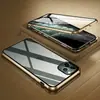 Para funda de teléfono móvil iPhone16promax doble cara magnético imán apple 15 marco metálico magnético 11 cubierta protectora