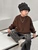 Ropa para niños, estilo coreano, nuevo jersey de punto grueso para otoño e invierno, suéter para niños, jersey holgado.