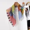 Pañuelo Cuadrado de Algodón Estilo Pintura al Óleo con Estampado de Arte Vintage, Pañuelo de Seda Decorativo Suave y Versátil, Nuevo Pañuelo de Cuello de Moda para Mujer