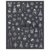Adesivos de Nail Art de Natal com Strass Folha de Ouro Floco de Neve Boneco de Neve Árvore de Natal Bengala Doce Decalques de Unha Autoadesivos DIY