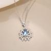 Anel de Espiga de Trigo Jin Hongyu Colar Inteligente Gota d'Água Feminino Prata Esterlina Estilo Coreano Moda Luxo Leve High-end Pingente de Micro Zircônia