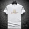 Camiseta Base de Verano para Hombre, Algodón Tencel Europeo, Fresca y Transpirable, con Diamantes Calientes, Manga Corta, Seda de Hielo para Hombre
