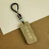 Colgante de Sándalo Verde con Incrustación de Carácter de Buda de Cobre, Llavero Estilo Chino Wukong, Estatua de Buda, Colgante Amuleto Hecho a Medida